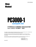 HYDRAULIC EXCAVATOR PC3000-1 Shop Manual