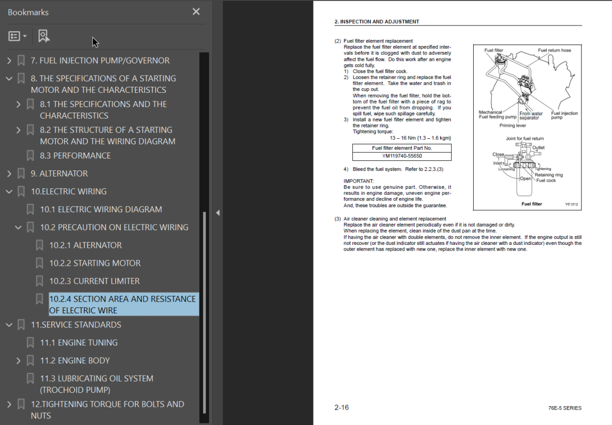 70E 76E-5 SERIES Diesel Engine Shop Manual