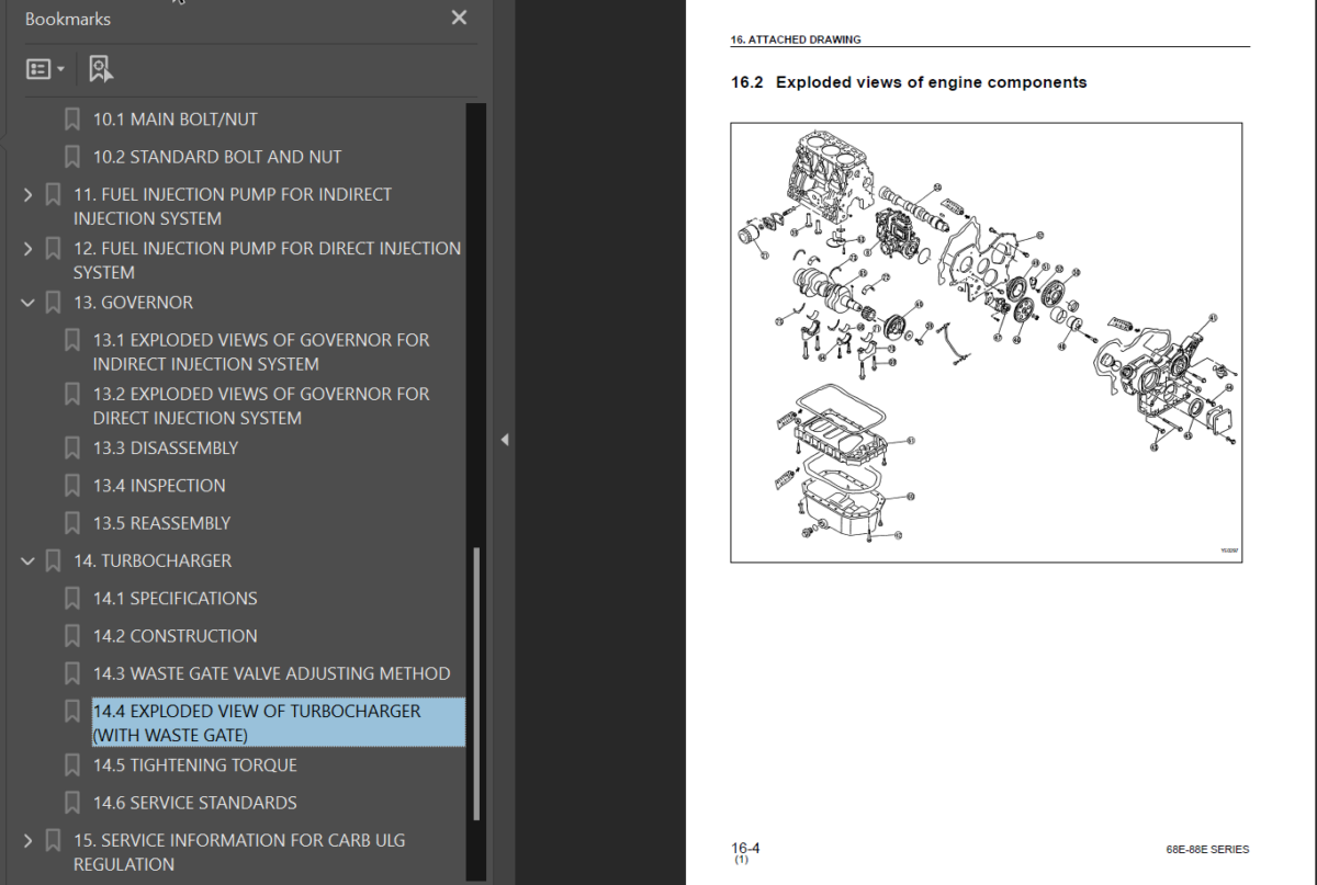 68E-88E SERIES Diesel Engine Shop Manual