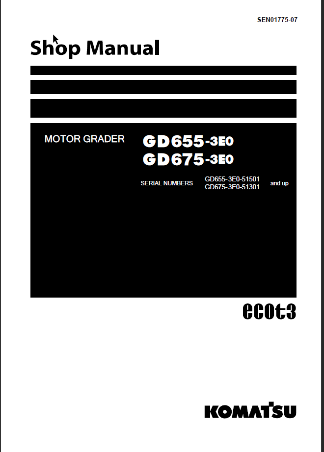 GD655-3E0 GD675-3E0 Shop Manual