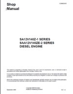 SA12V140Z-1 SERIES SAA12V140ZE-2 SERIES DIESEL ENGINE Shop Manual