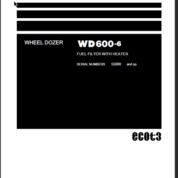 WD600-6 (SEN06764-00) Shop Manual