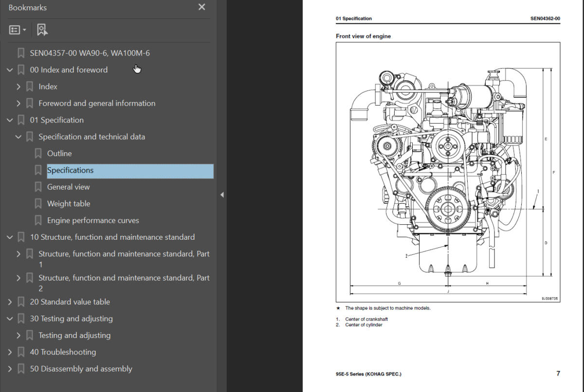 95E-5 SERIES Engine Shop Manual