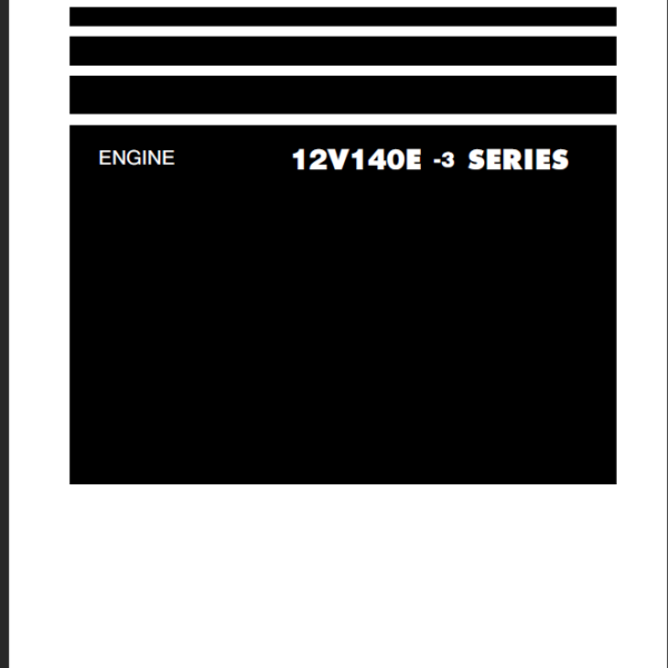 12V140E -3 SERIES Engine (SEN00291-15) Shop Manual