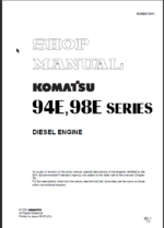 94E- 98E SERIES Diesel Engine Shop Manual