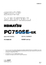 HYDRAULIC EXCAVATOR PC750SE-6K Shop Manual