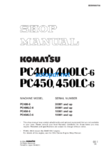 HYDRAULIC EXCAVATOR PC400 PC400LC-6 PC450 PC450LC-6 (2) Shop Manual