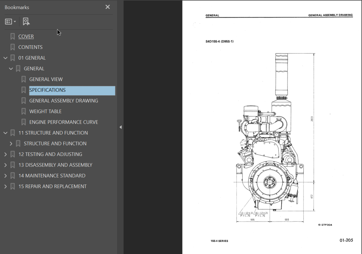 155-4 SERIES Engine Shop Manual