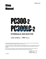 HYDRAULIC EXCAVATOR PC300-2 PC300LC-2 Shop Manual