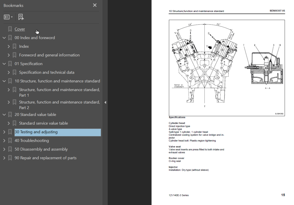 12V140E -3 SERIES Engine (SEN00291-15) Shop Manual