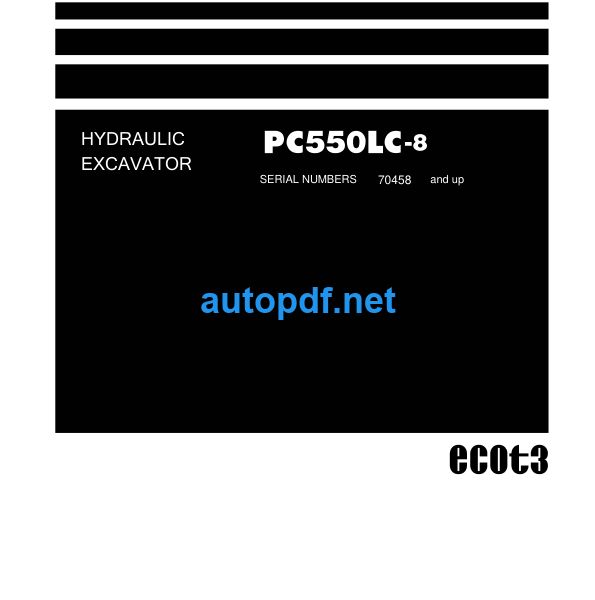 HYDRAULIC EXCAVATOR PC550LC-8 Shop Manual