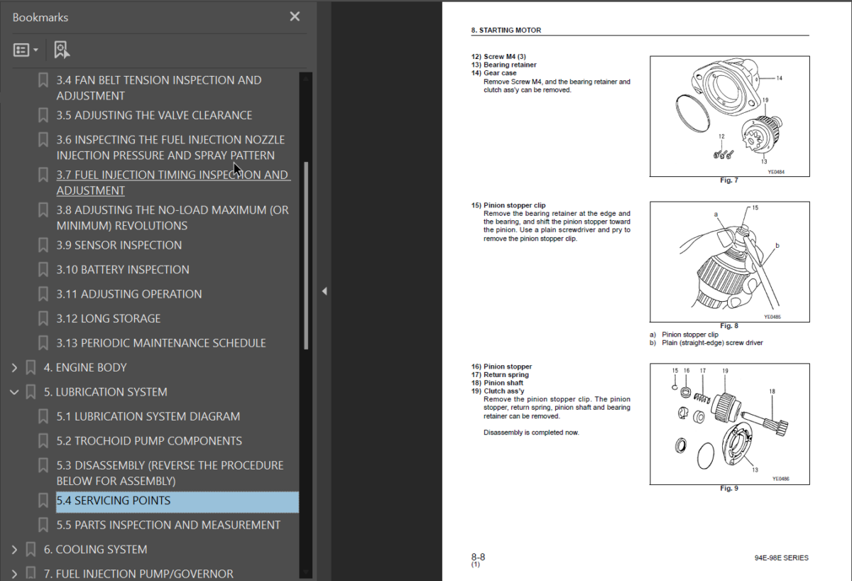 94E- 98E SERIES Diesel Engine Shop Manual