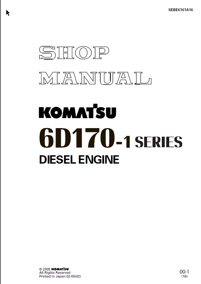 6D170-1 SERIES Diesel Engine Shop Manual