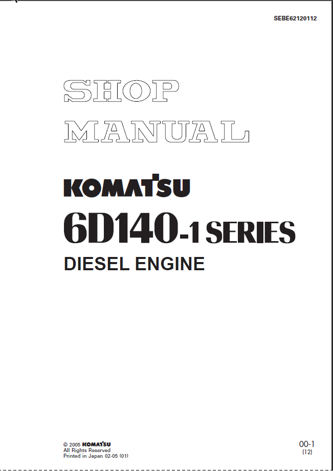 6D140-1 SERIES Diesel Engine Shop Manual