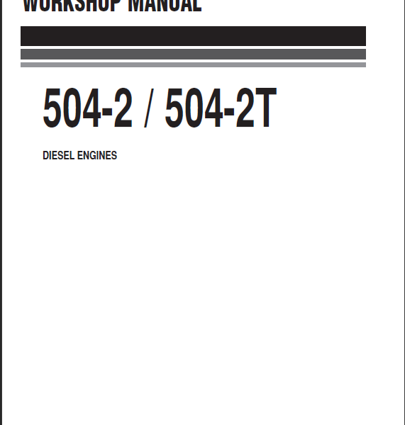 504-2 504-2T Diesel Engine Shop Manual