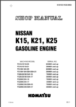 NISSAN K15 K21 K25 Gasoline Engine Shop Manual