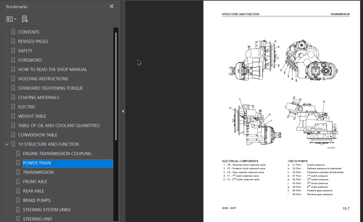 WH609-1 WH613-1 WH713-1 WH714-1 WH714H-1 WH716-1 Shop Manual