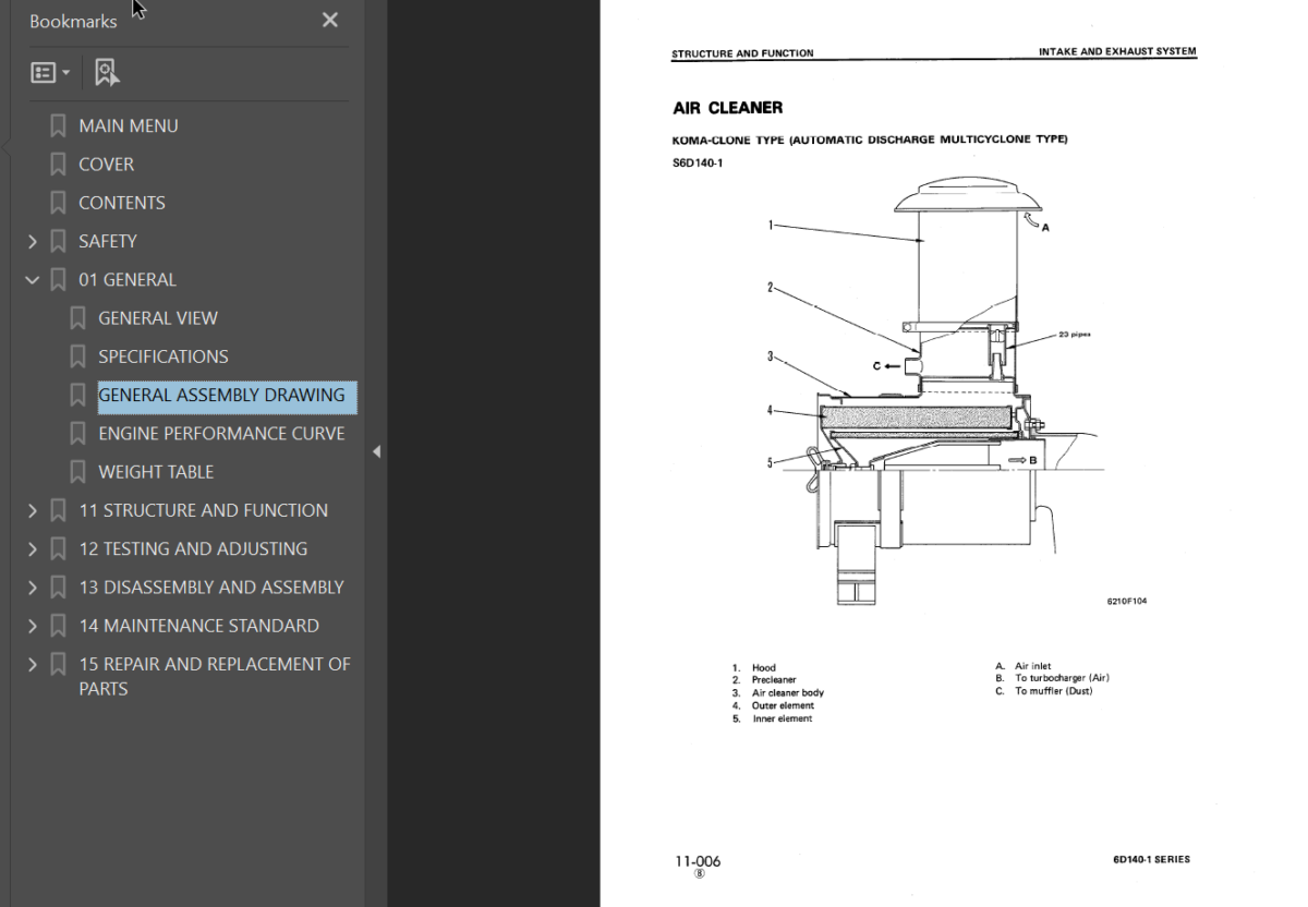 6D140-1 SERIES Diesel Engine Shop Manual