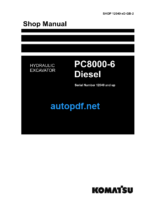 HYDRAULIC EXCAVATOR PC8000-6 Diesel Shop Manual