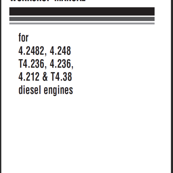 4.2482 4.248 T4.236 4.236 4.212 & T4.38 Diesel Engine Shop Manual