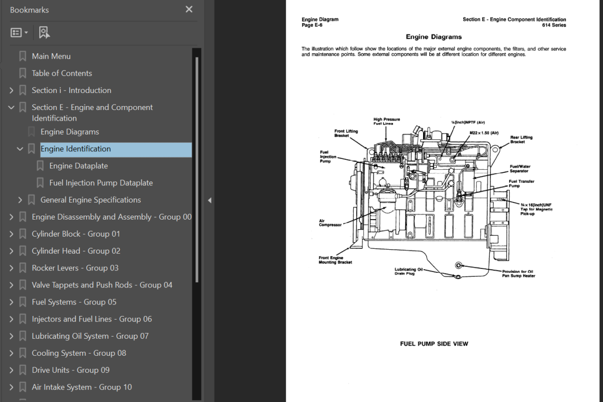 KDC 614 SERIES Engine Shop Manual