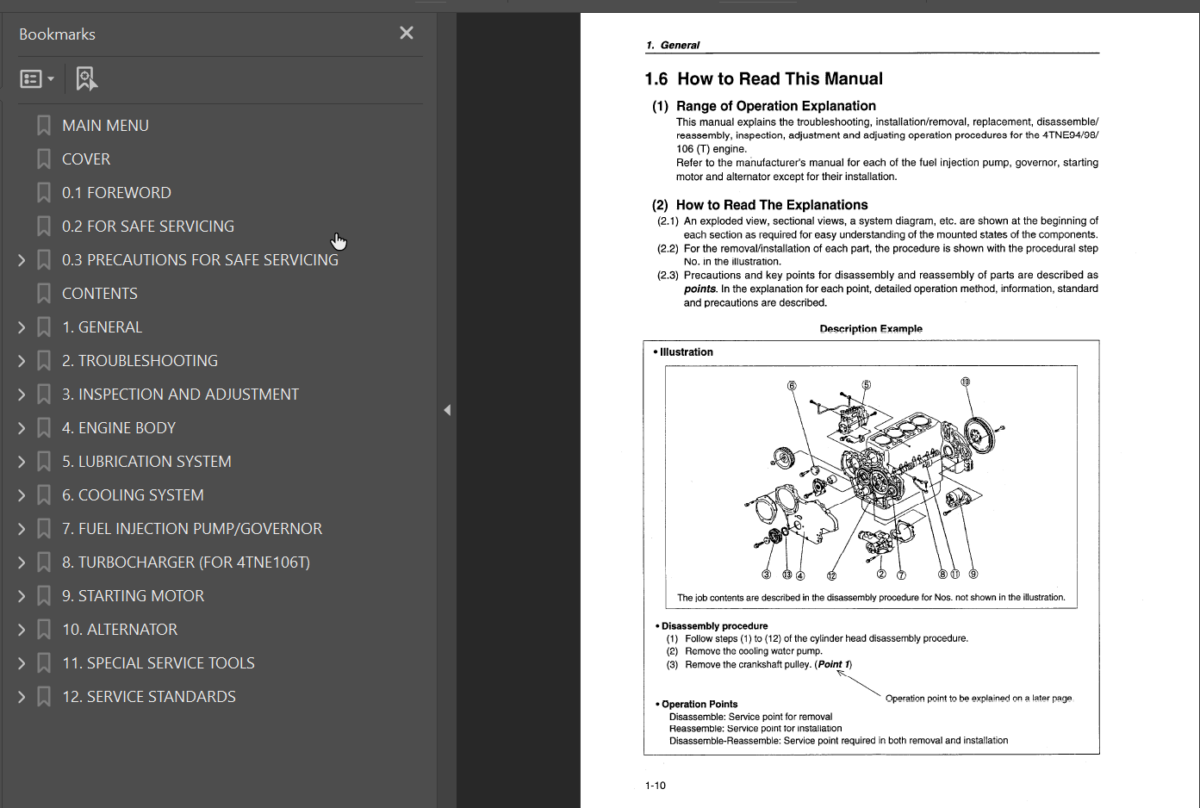 4D98E 4D106 S4D106 SERIES Diesel Engine Shop Manual