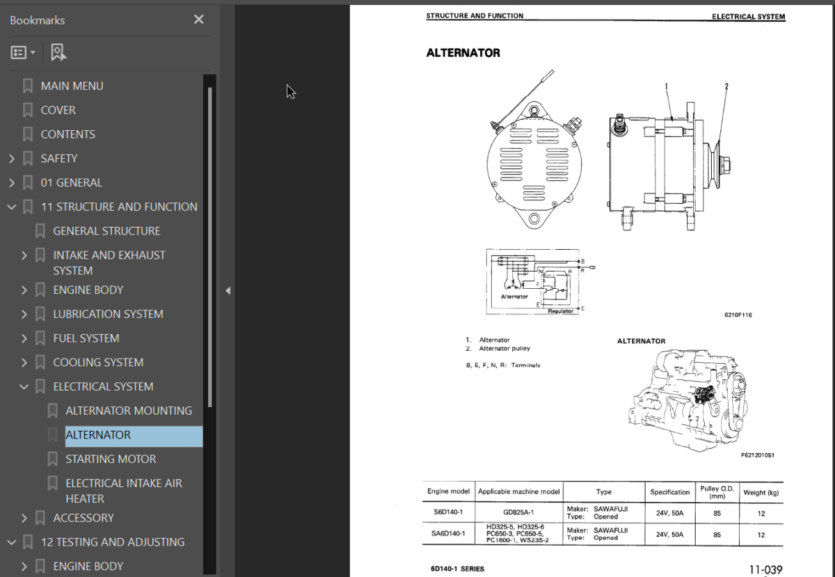 6D140-1 SERIES Diesel Engine Shop Manual