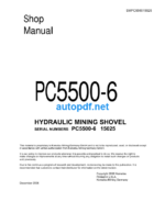 HYDRAULIC EXCAVATOR PC5500-6 (SN 15025) Shop Manual