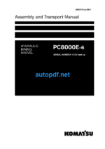 HYDRAULIC EXCAVATOR PC8000E-6 Assembly and Transport Manual