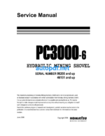 HYDRAULIC EXCAVATOR PC3000-6 Service Manual