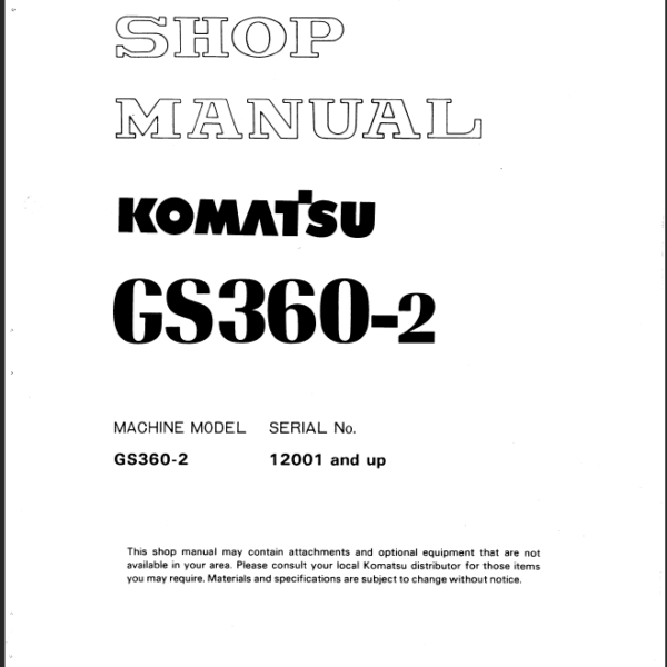 GS360-2 Shop Manual