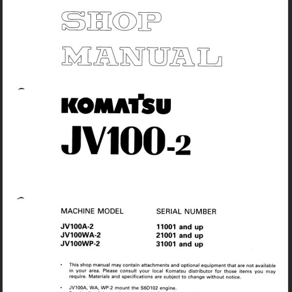 JV100-2 Shop Manual