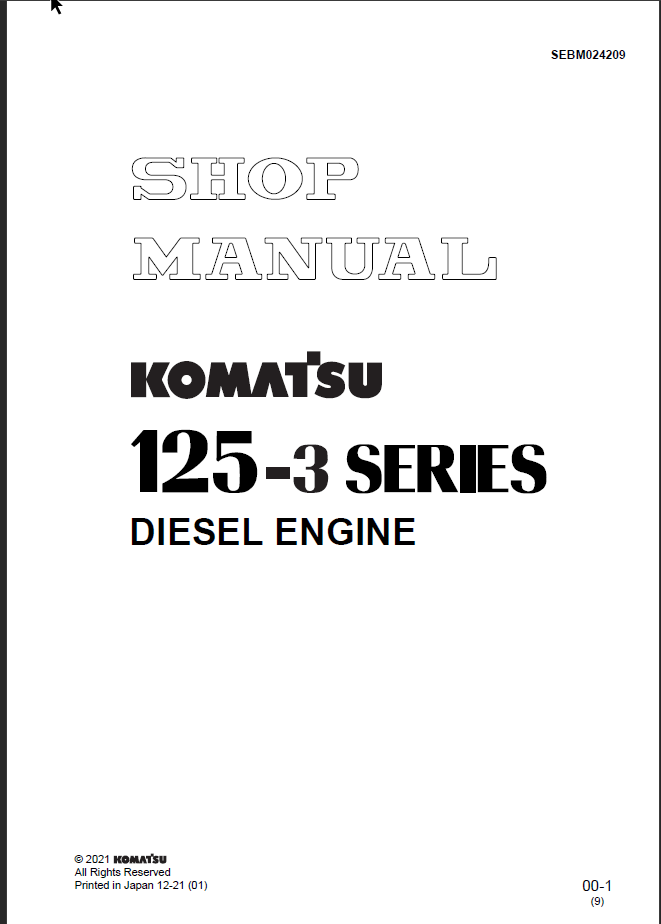 125-3 SERIES Diesel Engine Shop Manual