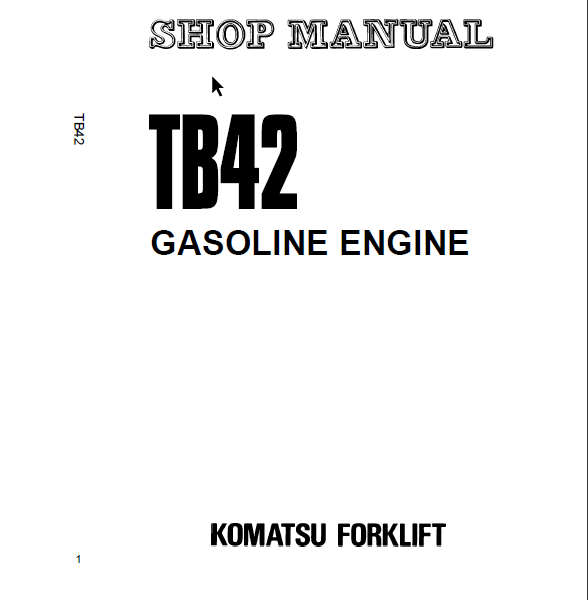 TB42 Gasoline Engine Shop Manual