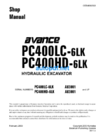 HYDRAULIC EXCAVATOR PC400LC-6LK PC400HD-6LK AVANCE Shop Manual