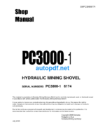 HYDRAULIC EXCAVATOR PC3000-1 (sn 6174) Shop Manual