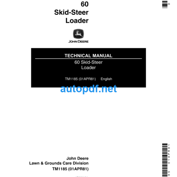 60 Skid Steer Loader Technical Manual (TM1185)