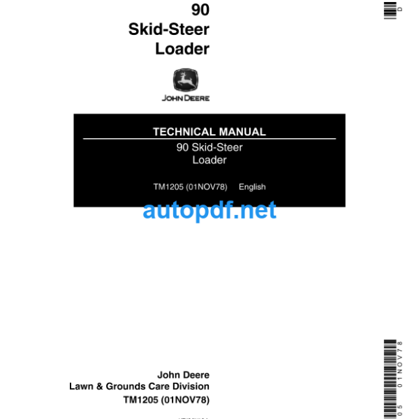 90 Skid-Steer Loader Technical Manual (TM1205)