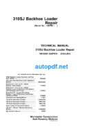 310SJ Backhoe Loader Repair Technical Manual