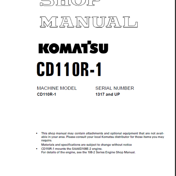 CD110R-1 Shop Manual