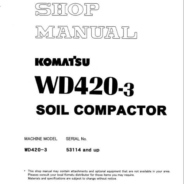 WD420-3 Shop Manual