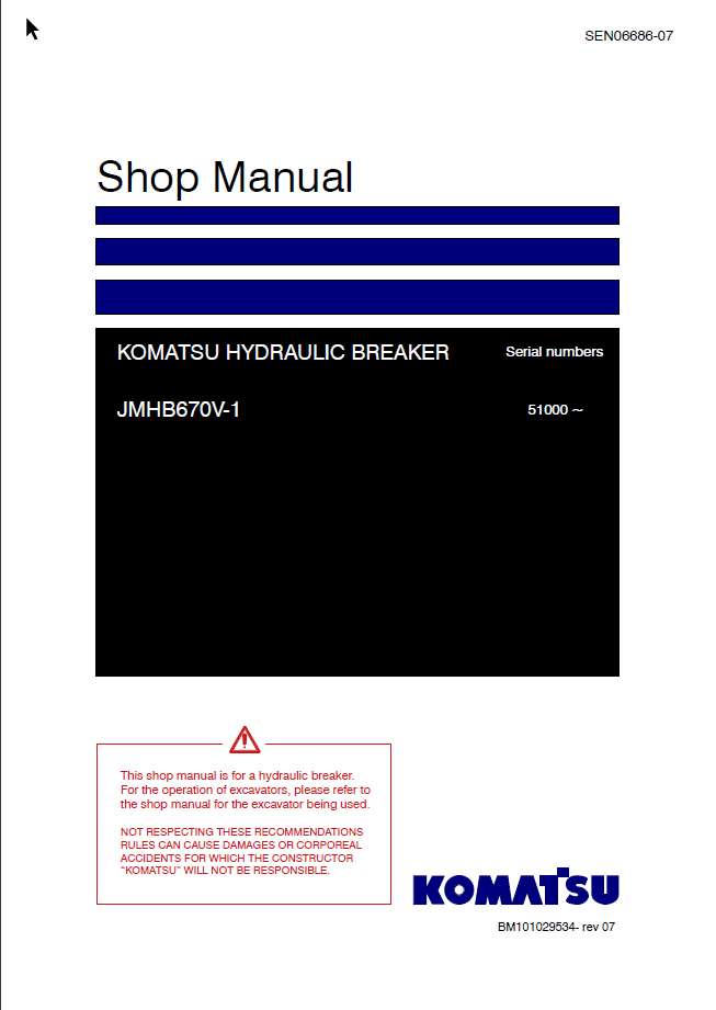 JMHB670V-1 Shop Manual Shop Manual