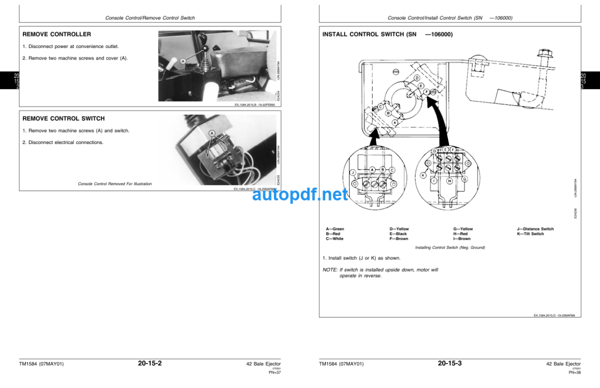 42 Bale Ejector Technical Manual (TM1584)