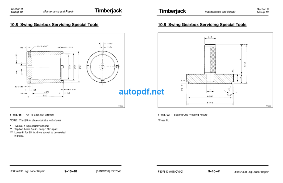 330B 430B Log Loader Technical Manual (TMF307843)