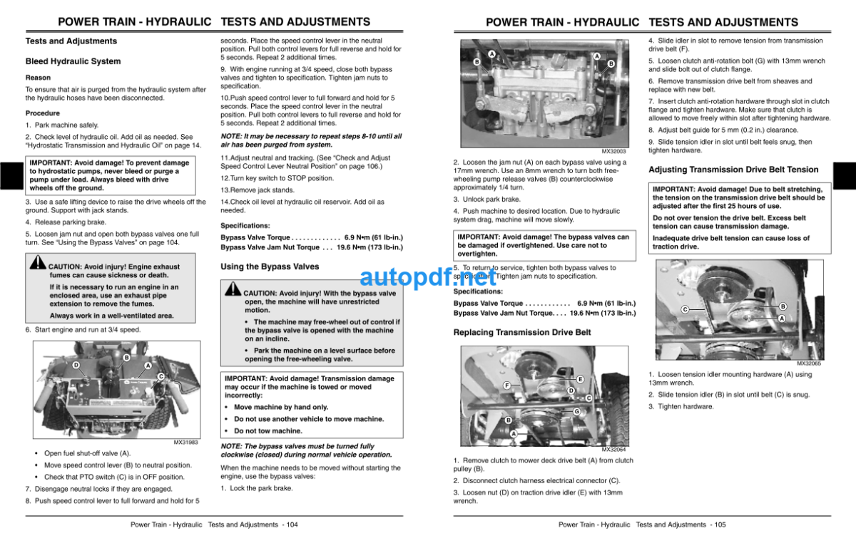 7H17 and 7H19 Commercial Walk-Behind Mowers Technical Manual (TM2133)