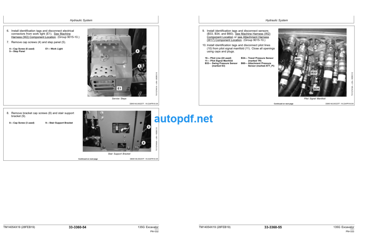 135G Excavator Repair Technical Manual (TM14054X19)