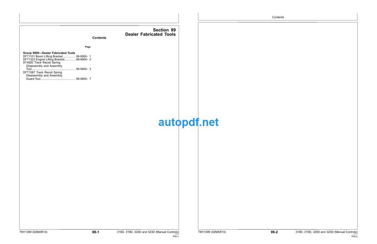 318D 319D 320D and 323D Skid Steer Loader Repair Technical Manual