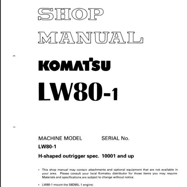 LW80-1 Shop Manual