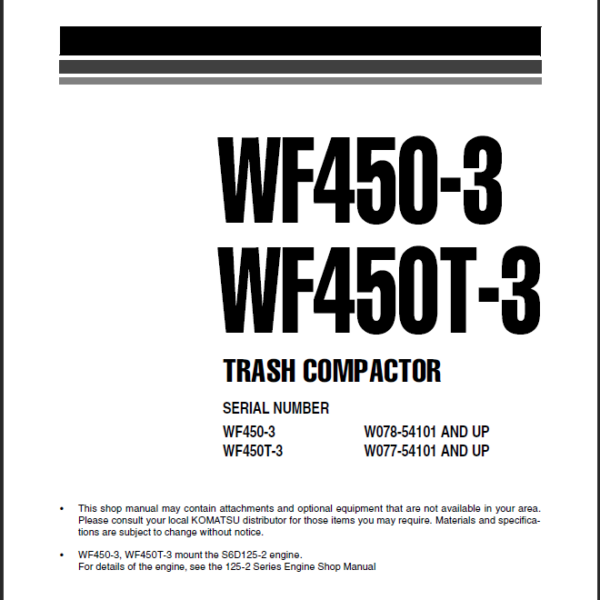 WF450-3 WF450T-3 Shop Manual