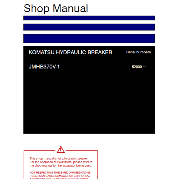 JMHB370V-1 Shop Manual